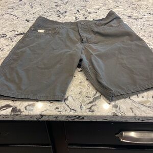 Kuhl Shorts Vintage Patina Dye Cargo Hiking Size 30 Khaki Green Gorpcore Trek